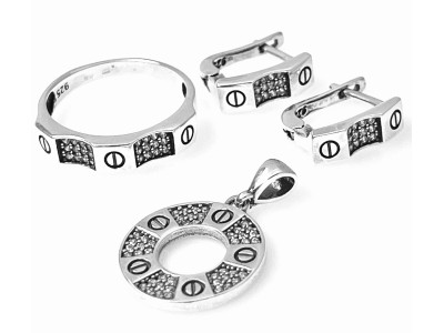 Set argint 925 cod S180_8_690 Set argint 925 cod S180_8_690
